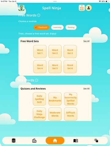 Spell Ninja - AI Spell Coach iPad screenshot