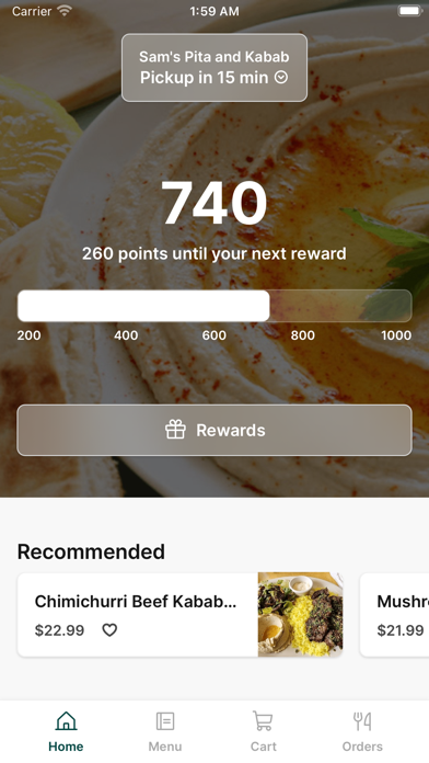 Sam's Pita and Kabab iPhone screenshot 1 - Food & Drink app