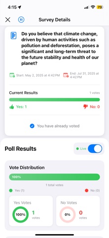 Mango Poll: Survey & Vote App iPhone screenshot