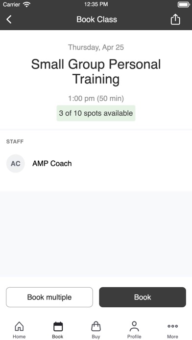 AMP Athletic Screenshot