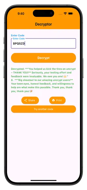Uncrypt screenshot 2
