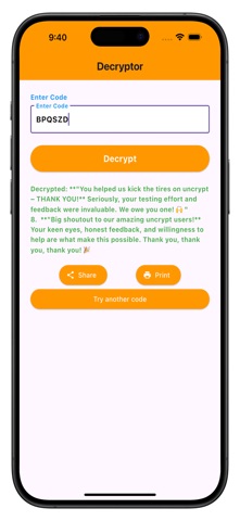 Uncrypt Screenshot 2 of 4