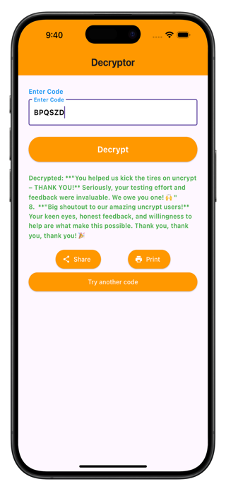Uncrypt Screenshot 2 of 4