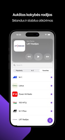 Radio LT: Lietuvos radijas iPhone screenshot