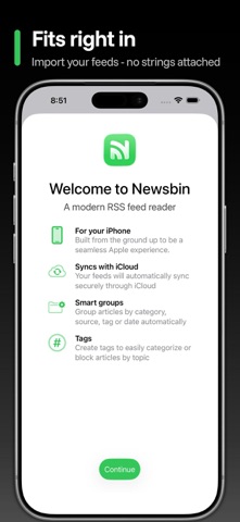 Newsbin: RSS Feed Reader Screenshot 3 of 10