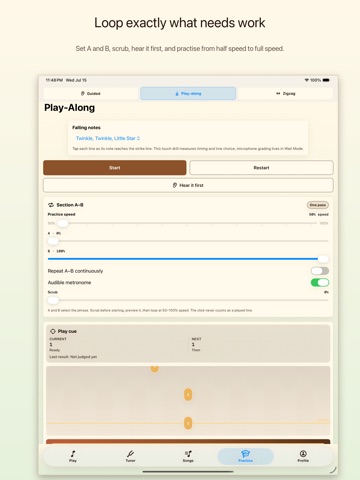 Kalimba Studio: Tuner & Tabs iPad screenshot