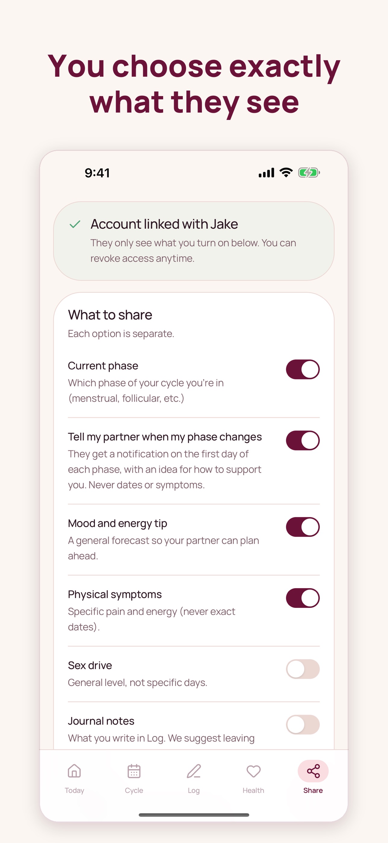 Screenshot 3 of Marea: Couples Period Tracker