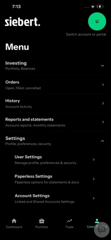 Siebert Investor Mobile screenshot