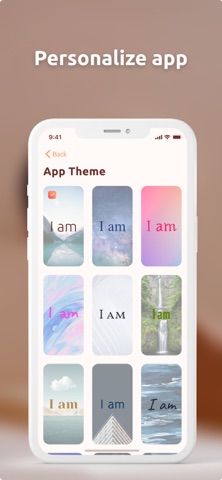 Words of affirmation + widget screenshot