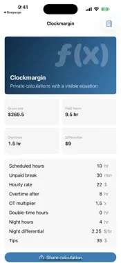 Clockmargin: Shift Pay screenshot 1