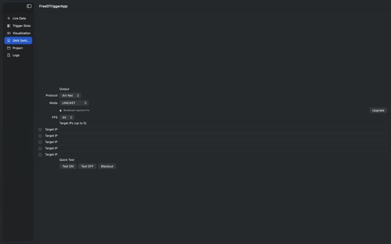 FreeDTriggerApp screenshot