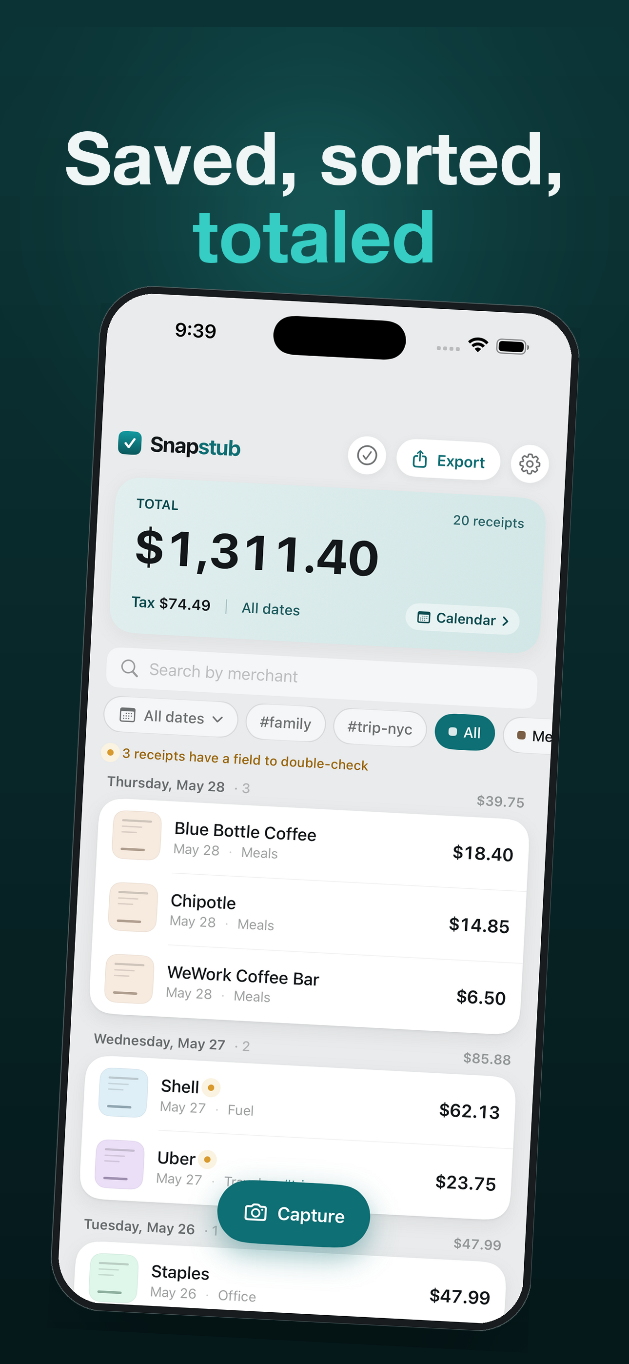 Snapstub: Receipt Scanner