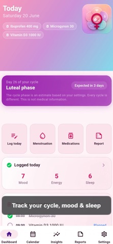 FemLogger Cycle Tracker Screenshot 1 of 9
