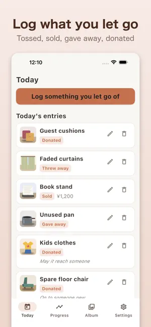 Sutekatsu: Declutter Journal screenshot 1