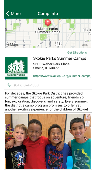 Skokie Parks Summer Camps Screenshot