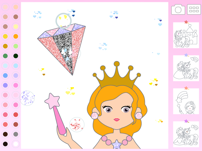 プリンセスドリームぬりえ