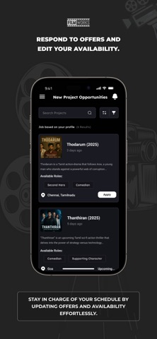 Filmworks Casting India iPhone screenshot