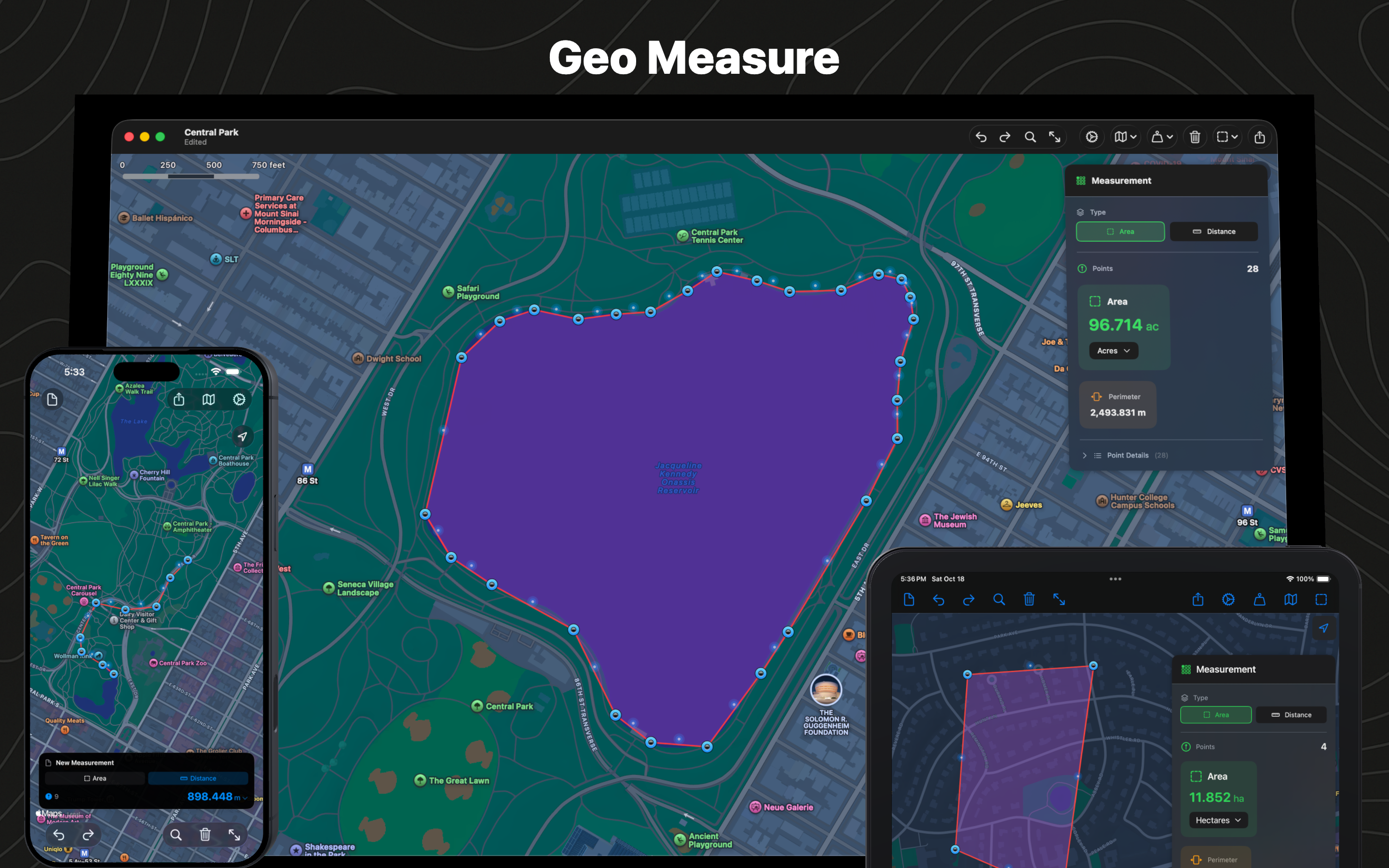 Geo Measure: Area & Distance