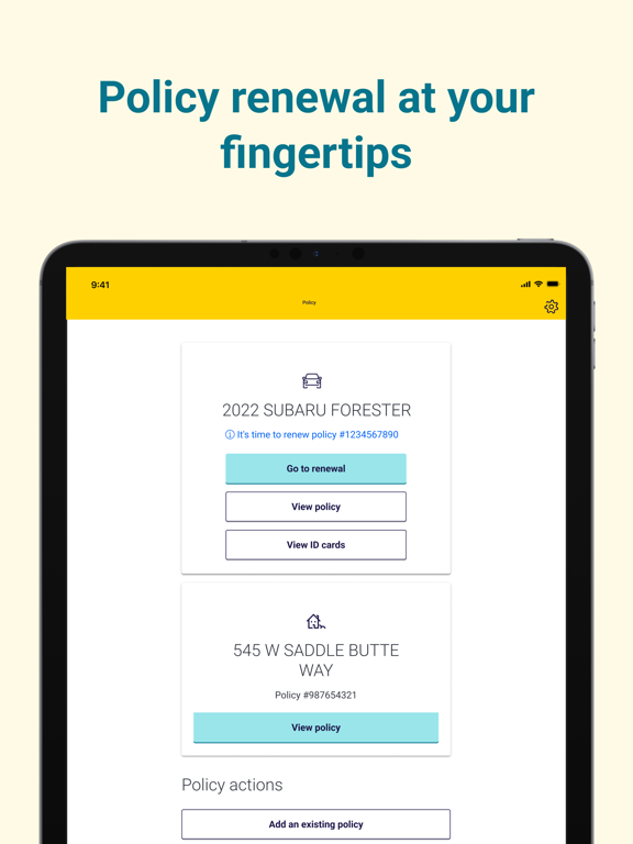 Liberty Mutual Mobile iPad screenshot 4 - Finance app