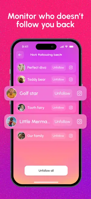 Track Followers Unfollowers iPhone screenshot 3