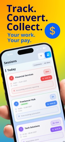 Billable Time & Client Tracker iPhone screenshot