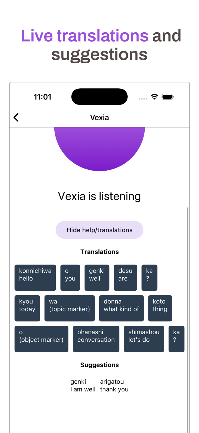 Vexia AI Language Practice
