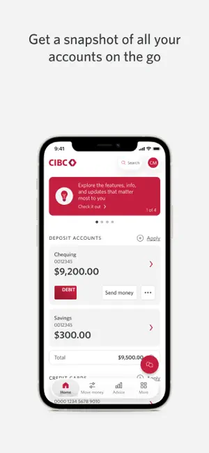 CIBC Mobile Banking screenshot 1