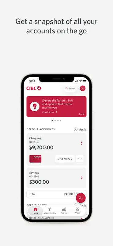 CIBC Mobile Banking screenshot 1 of 7