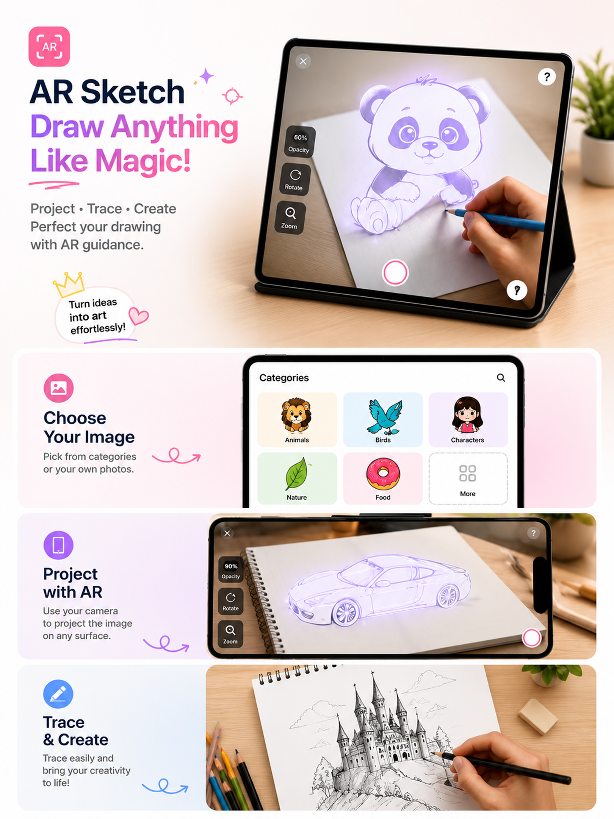 AR Drawing Projector: Draw Art