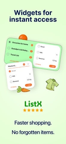 Shared Grocery List - ListX Screenshot 8 of 8
