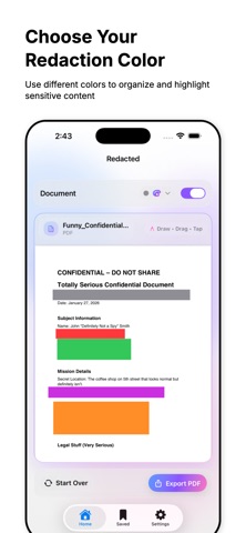 Redacted – Blackout PDFs iPhone screenshot