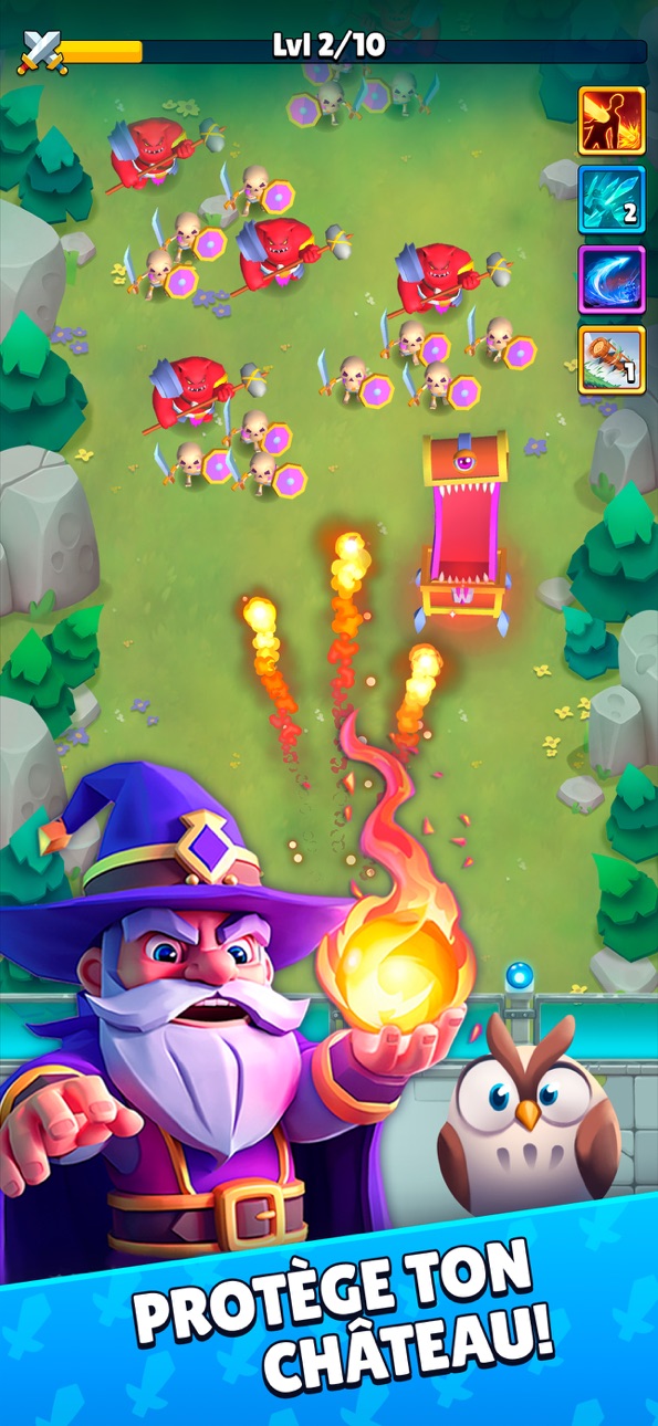 Wizard Tower Defense Idle Game iOS Mod IPA screenshot 1 - iOS game interface