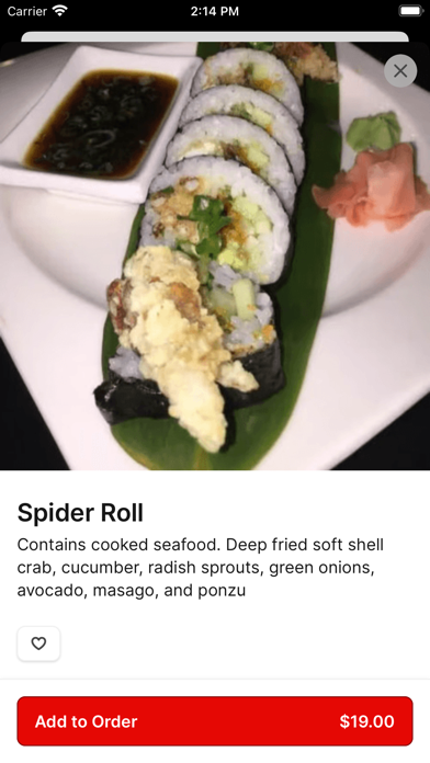 DRAGON SUSHI - Indio iPhone screenshot 4 - Food & Drink app