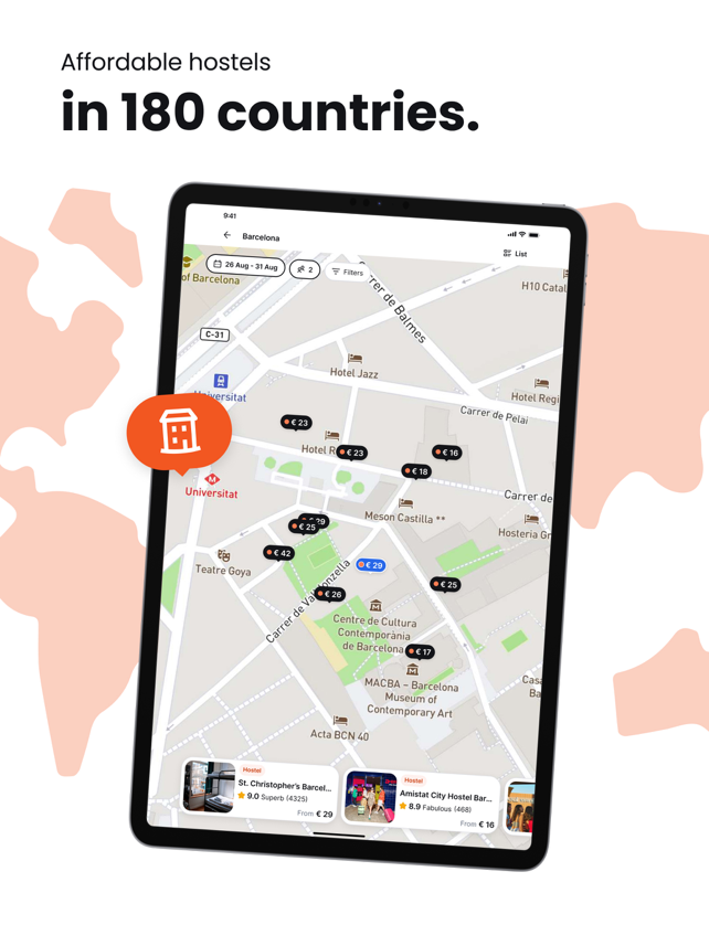 Hostelworld: Hostel Travel App Screenshot