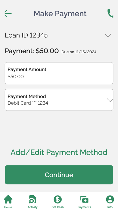 CASH 1 LOANS Screenshot