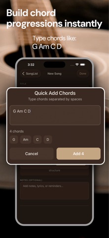 Just The Chords screenshot