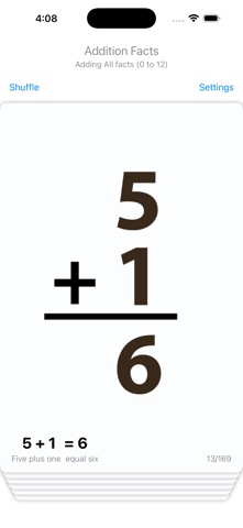 Deck of Addition Cards screenshot 2