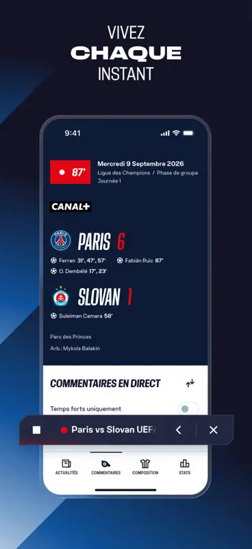 PSG Officiel screenshot 1 of 5