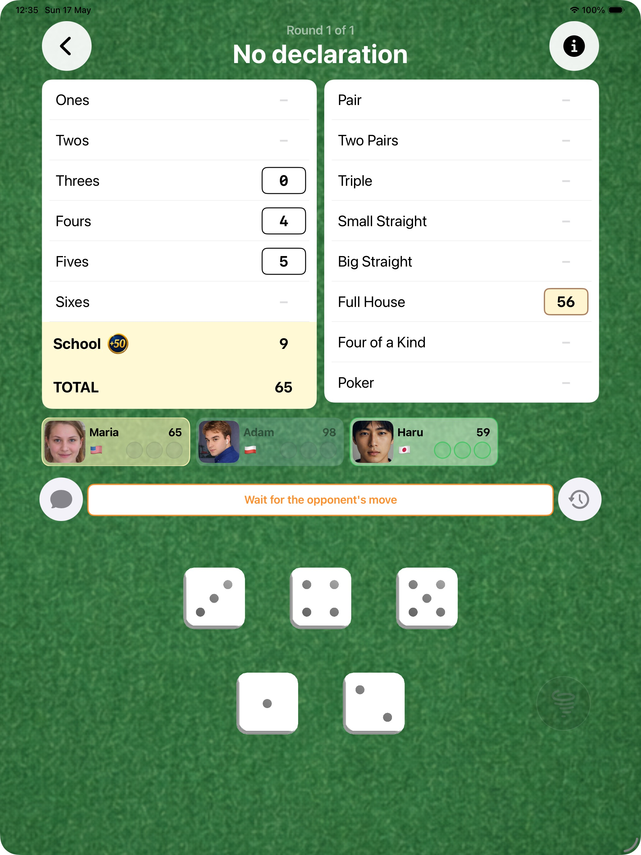 Dicey Poker
