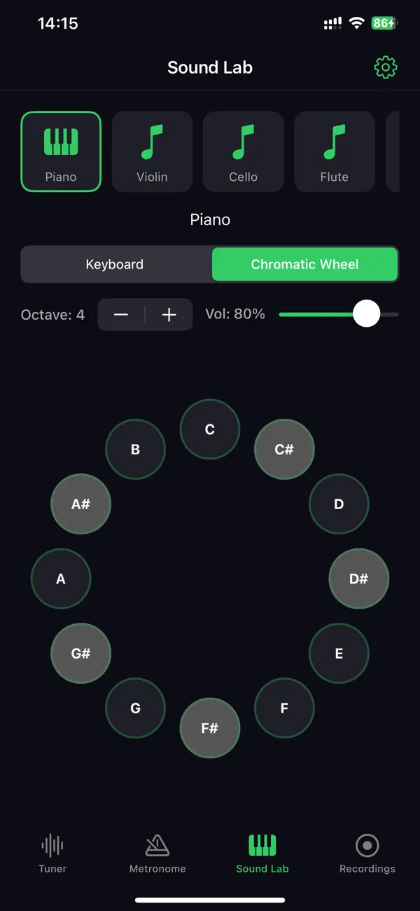 Screenshot #1 pour TonalPulse Tuner & Metronome