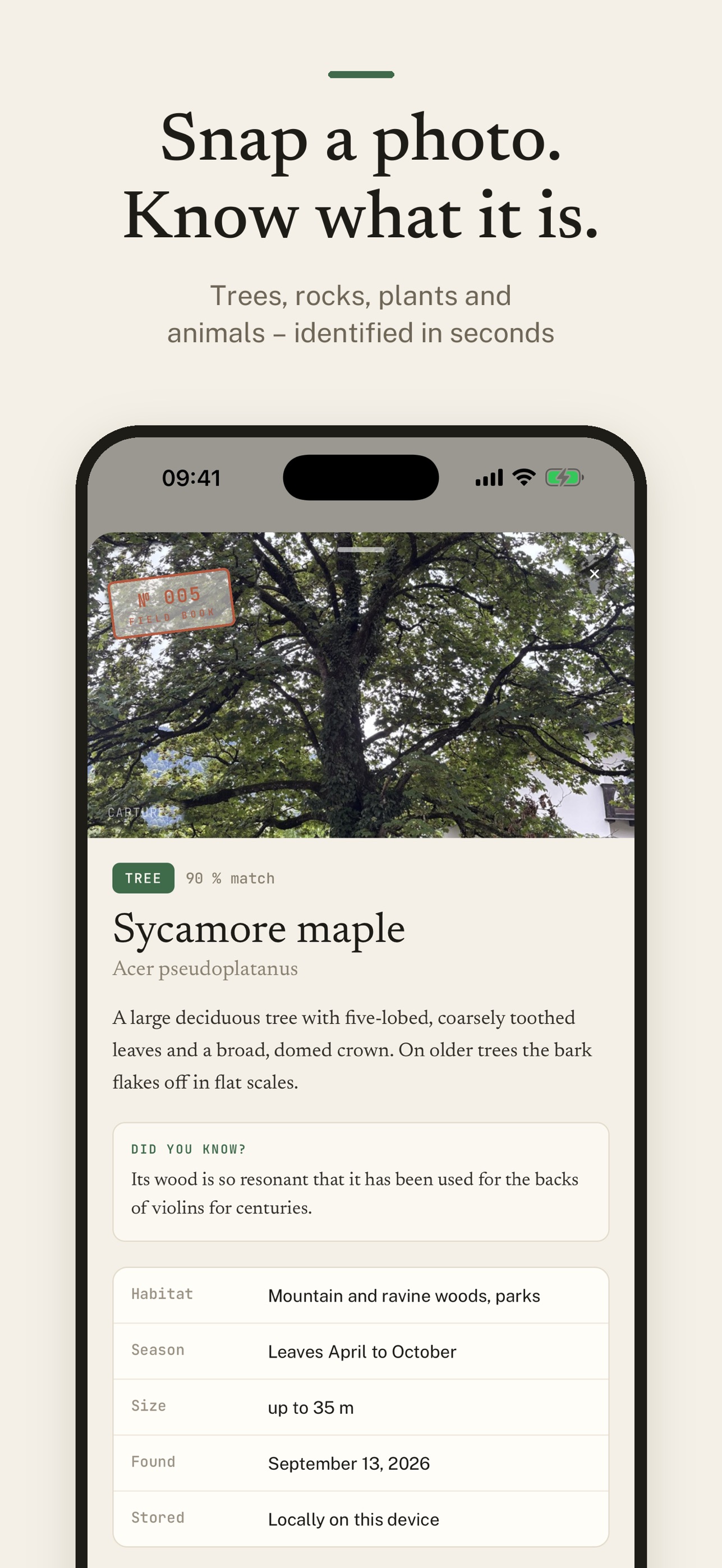 Screenshot 1 of ScaNature: Nature Identifier