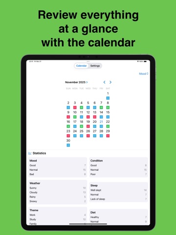 Mini Diary – Simple Daily Log iPad screenshot