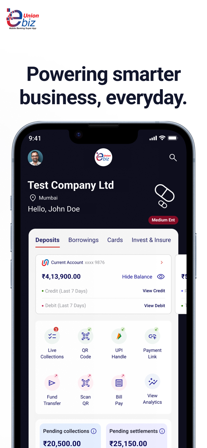 Union eBiz - Business Banking screenshot 1