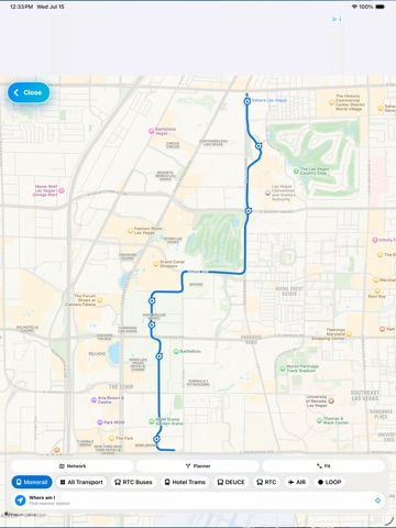 Las Vegas Subway Map iPad screenshot