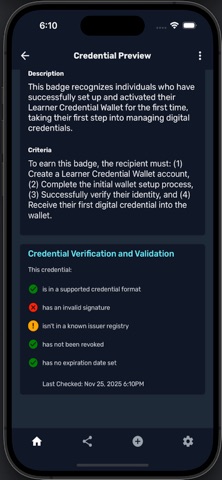 Learner Credential Wallet Screenshot 4 of 6
