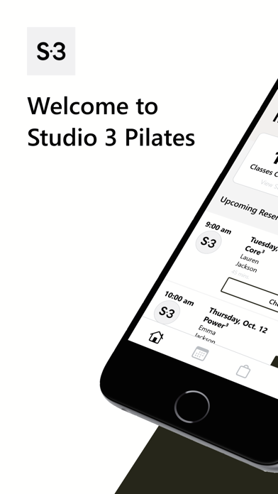 Studio 3 Pilates iPhone screenshot 1 - Health & Fitness app