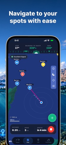 Capta - Fishing, Sea & GPS Map iPhone screenshot 3
