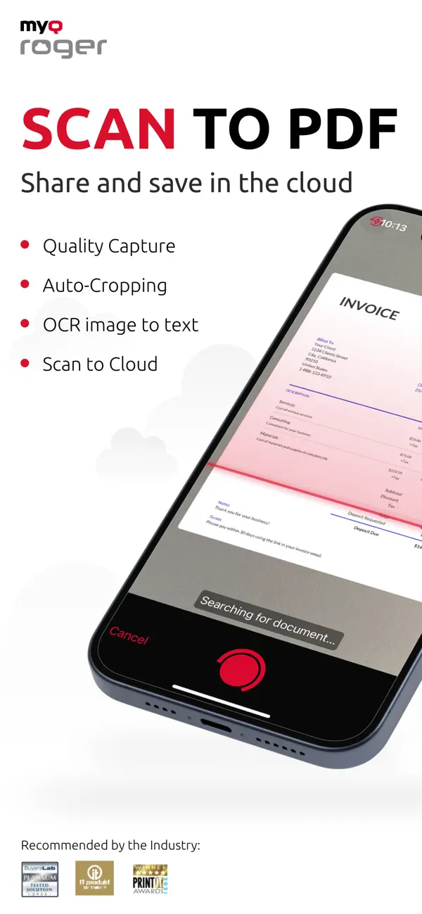 Screenshot #1 pour MyQ Roger: Scanner OCR en PDF