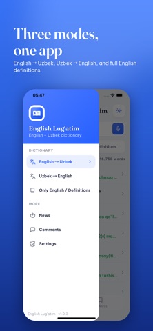 English Lug'atim — Dictionary Screenshot 5 of 5
