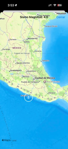 SASNO - Alerta Sísmica iPhone screenshot 3